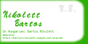 nikolett bartos business card